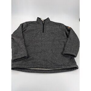 Orvis Sweater Mens Extra‎ Large Gray Pullover 1/4 Quarter Zip Preppy XL